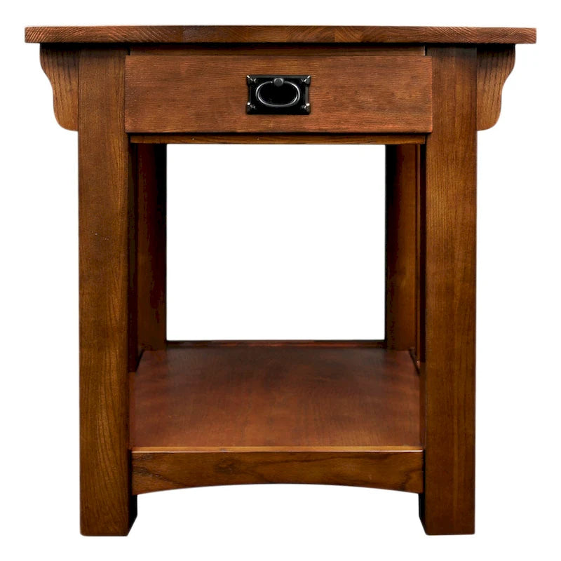 Leick Home Table d'appoint de style transitoire à 1 tiroir