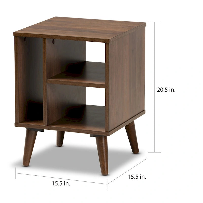 Table d'appoint moderne en noyer Carson Carrington Bankekind