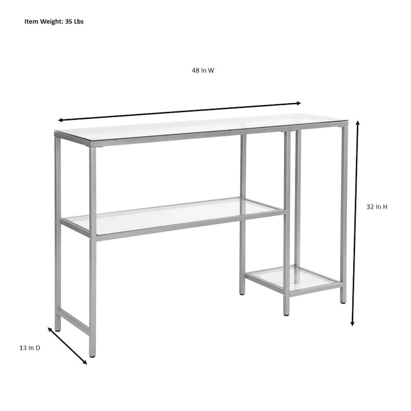 Carolina Living Console Rayna avec étagères - Doré