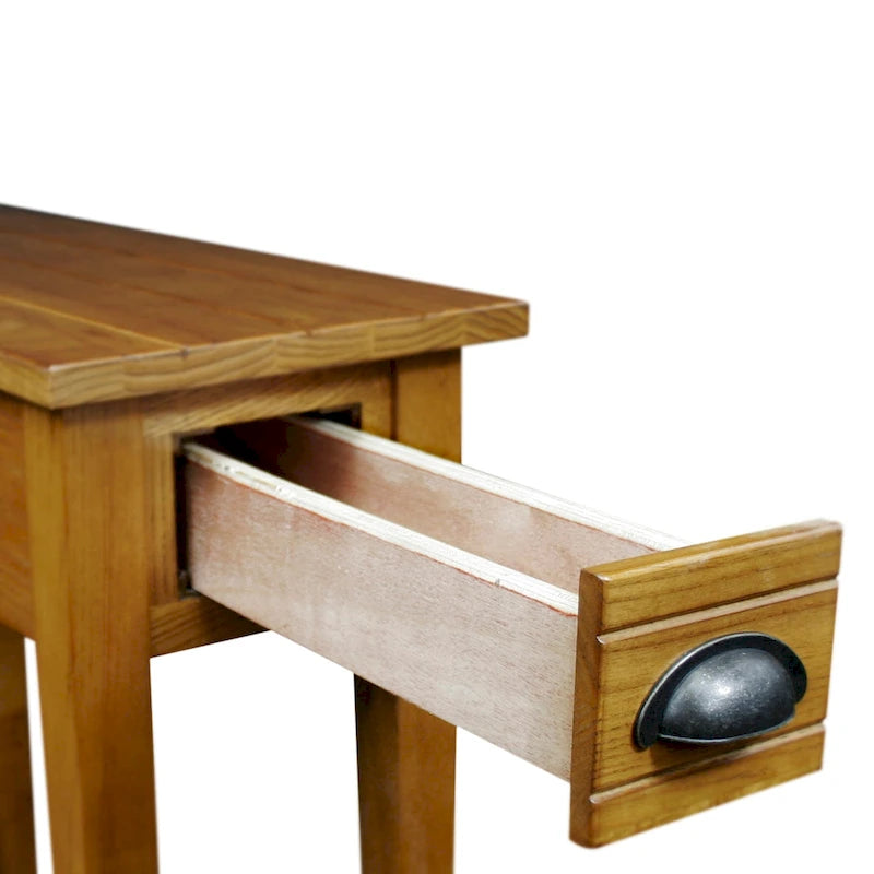 Table d'appoint étroite à un tiroir Leick Home 9010 avec poignée à encoche