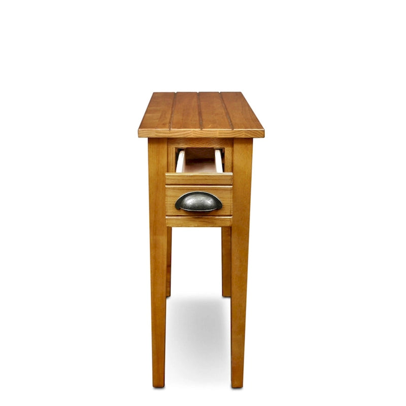 Table d'appoint étroite à un tiroir Leick Home 9010 avec poignée à encoche