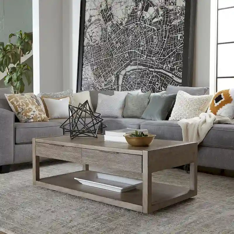 Table basse Bartlett Field taupe clair
