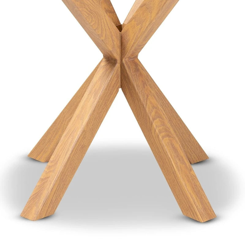 Table d'appoint Carson Carrington Bakaroby en verre et bois avec finition