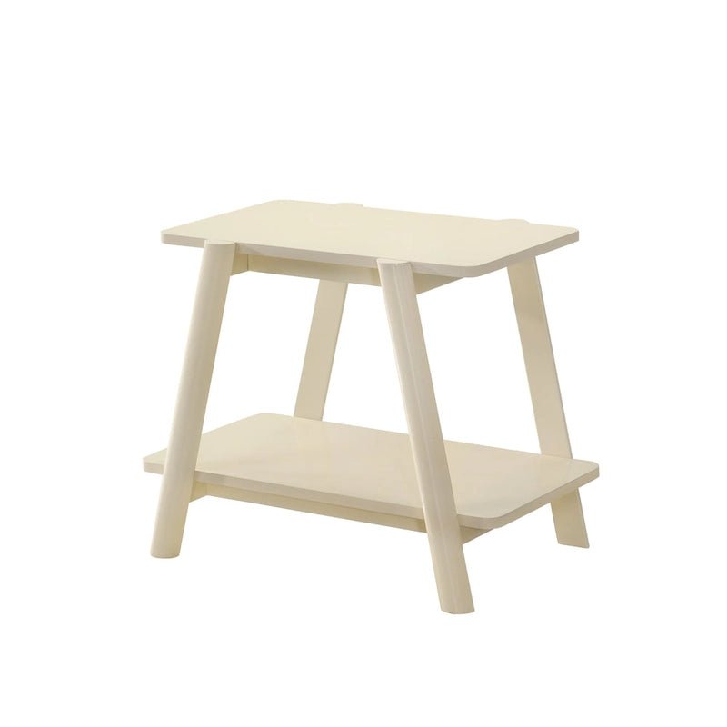 Table d'appoint avec étagère en bois style moderne du milieu du siècle Roundhill Furniture Metz