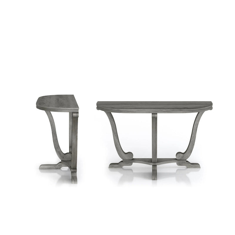Console d'entrée Denhour DH BASIC style ferme vintage en chêne gris, 48 pouces