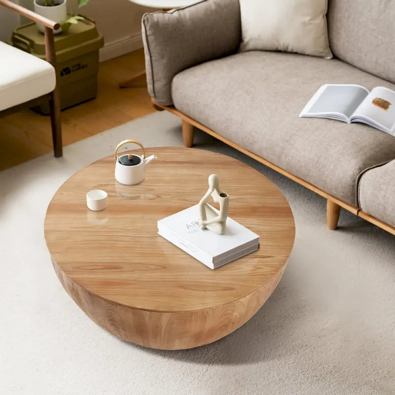 35.43Table basse en forme de seau style vintage pour salon