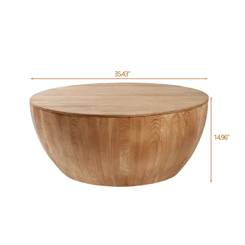 35.43Table basse en forme de seau style vintage pour salon