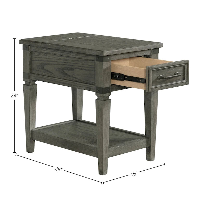 Table d'appoint Foundry Brushed Pewter