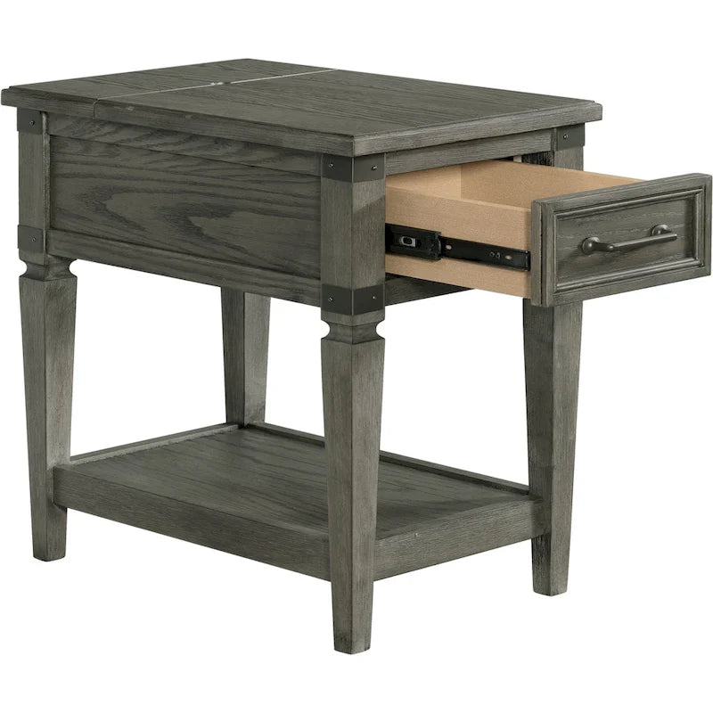 Table d'appoint Foundry Brushed Pewter