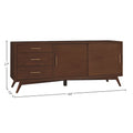 Meuble TV décoratif Alpine Furniture Flynn grand modèle - Noyer - 64x19x27 po (LxPxH)