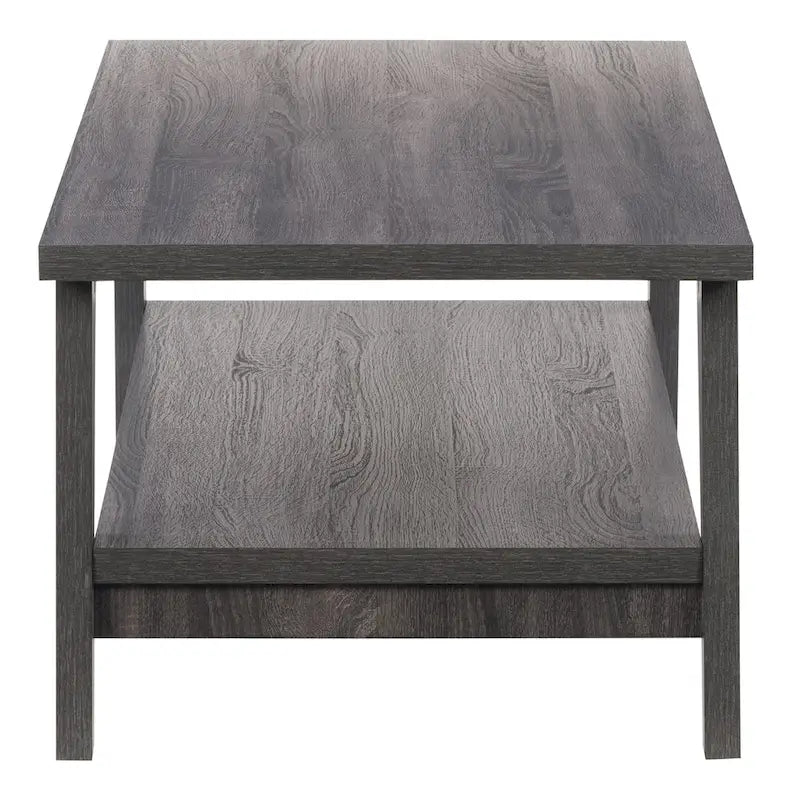 Table basse Hollywood avec étagère, gris foncé