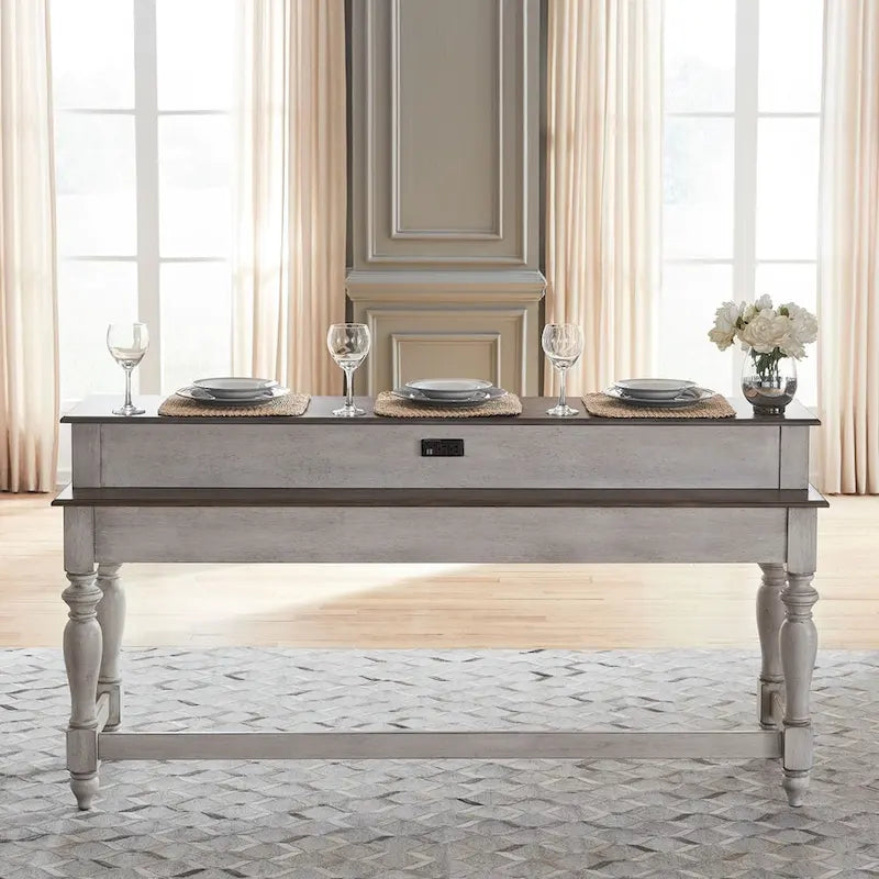 Ensemble de 4 tables consoles Ocean Isle Blanc Antique