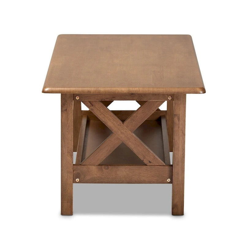 Table basse Ruanbay brun noyer Copper Grove