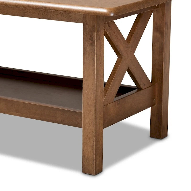 Table basse Ruanbay brun noyer Copper Grove