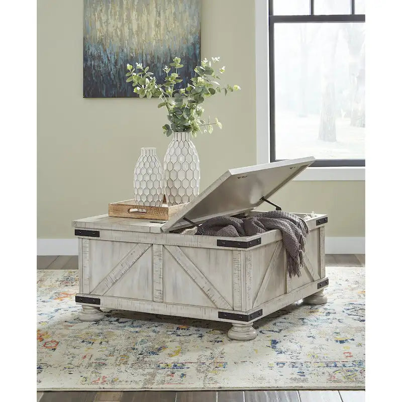 Signature Design by Ashley Carynhurst Table basse avec rangement - 36 larg. x 36 prof. x 18 haut.