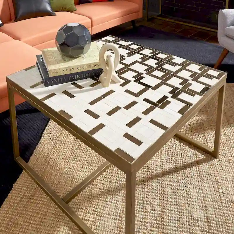Table basse carrée Geometric II par Homestyles