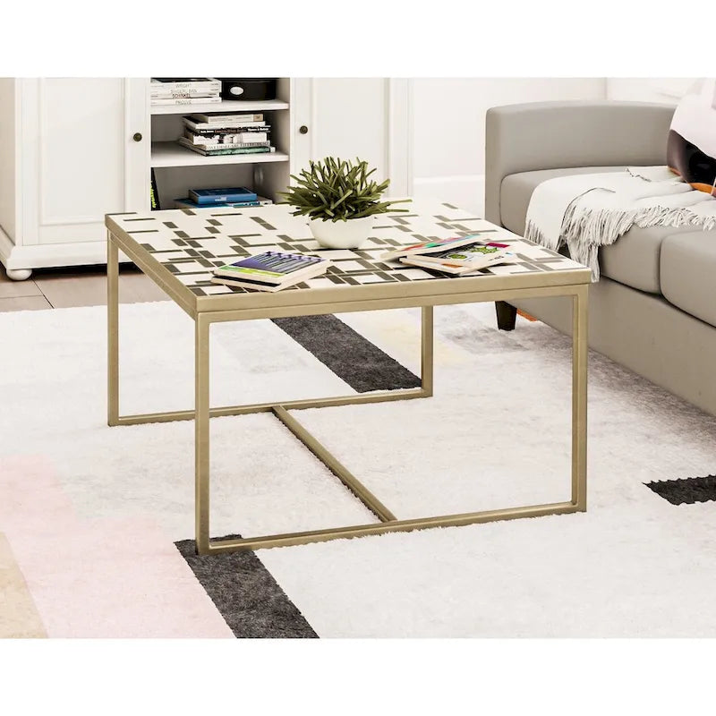 Table basse carrée Geometric II par Homestyles