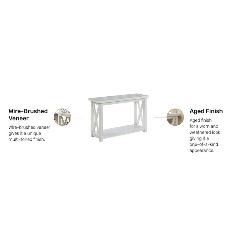 Console Homestyles Seaside Lodge blanc cassé