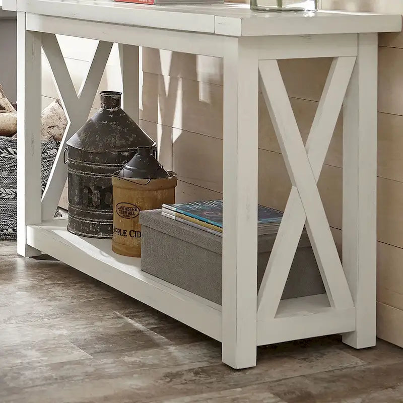 Console Homestyles Seaside Lodge blanc cassé