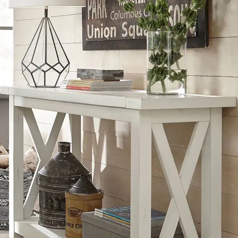 Console Homestyles Seaside Lodge blanc cassé