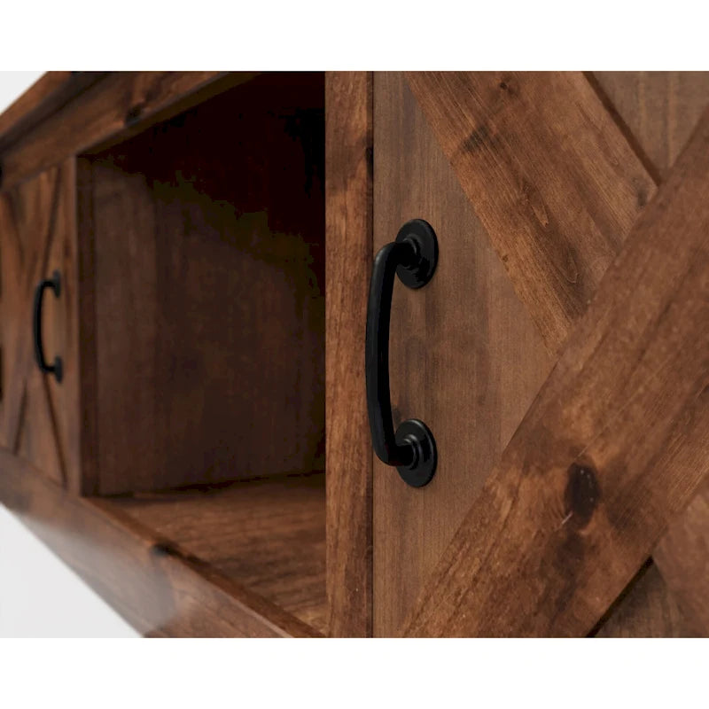 Table basse Bridgevine Home Farmhouse de 48 pouces, aucun assemblage requis, finition whisky vieilli