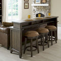 Ensemble de table console 4 pièces Paradise Valley marron selle