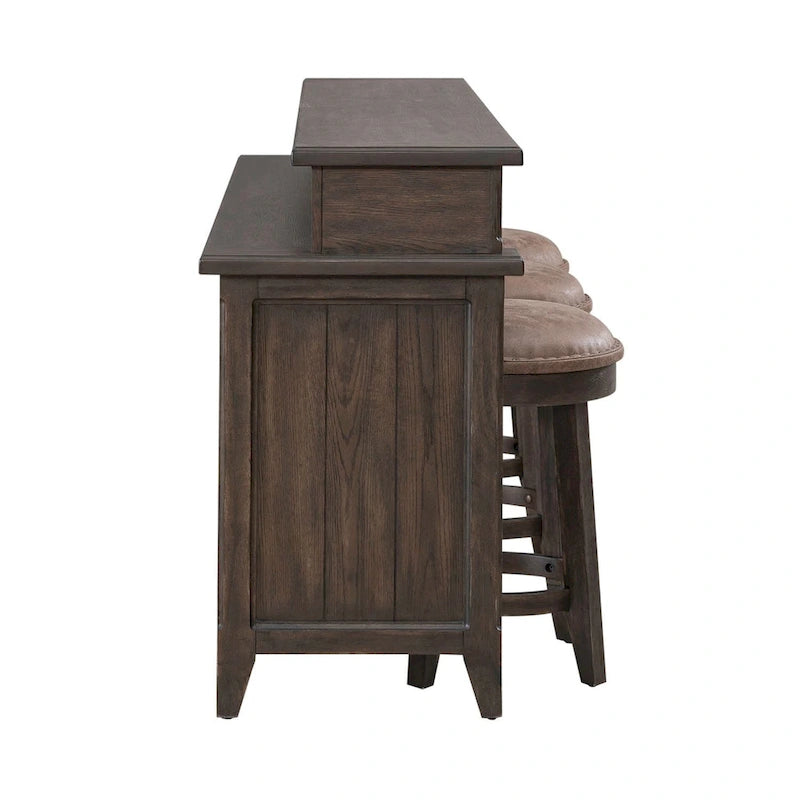 Ensemble de table console 4 pièces Paradise Valley marron selle