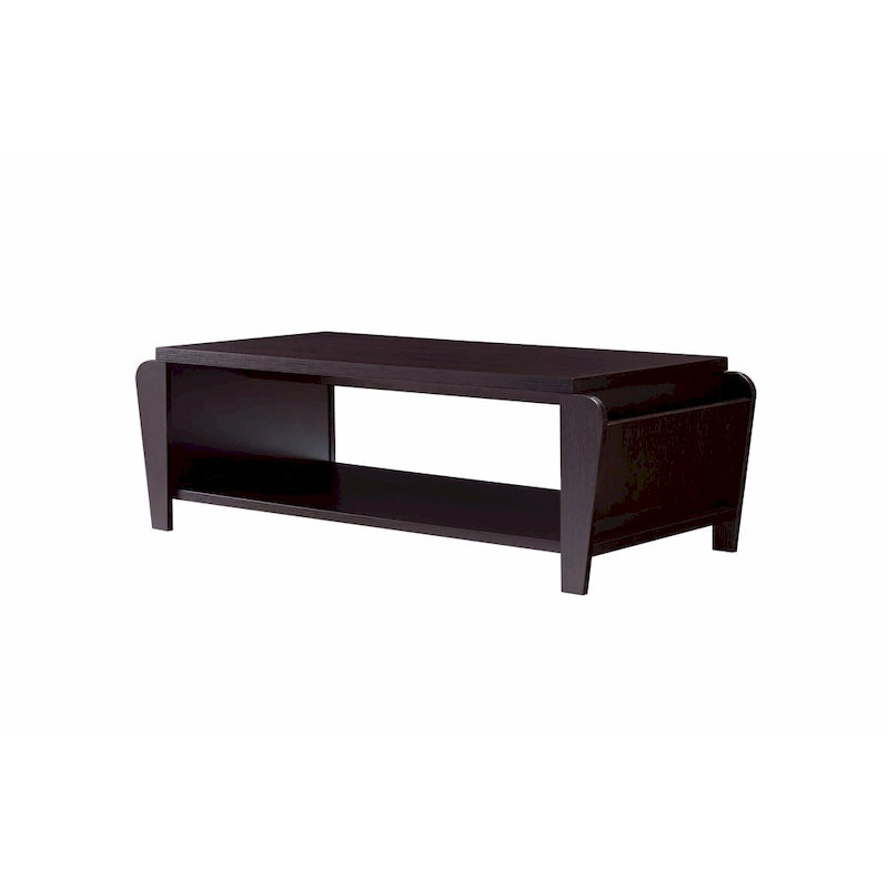 Table basse 1 étagère contemporaine marron 56 pouces Rafi par Furniture of America