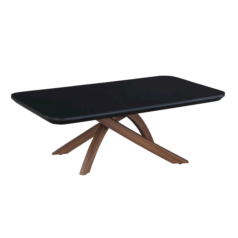 Table basse Somette Emerson en verre noir élégant
