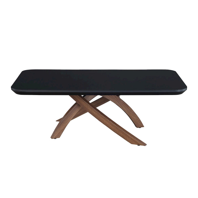 Table basse Somette Emerson en verre noir élégant