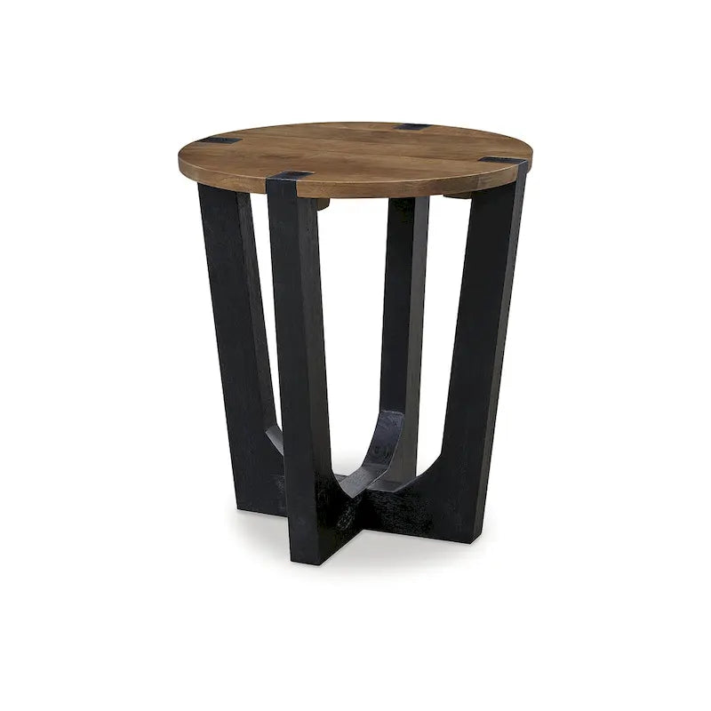 Signature Design by Ashley Hanneforth Table d'appoint marron/noir - 56 cm (L) x 56 cm (P) x 61 cm (H)