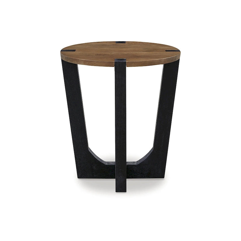 Signature Design by Ashley Hanneforth Table d'appoint marron/noir - 56 cm (L) x 56 cm (P) x 61 cm (H)