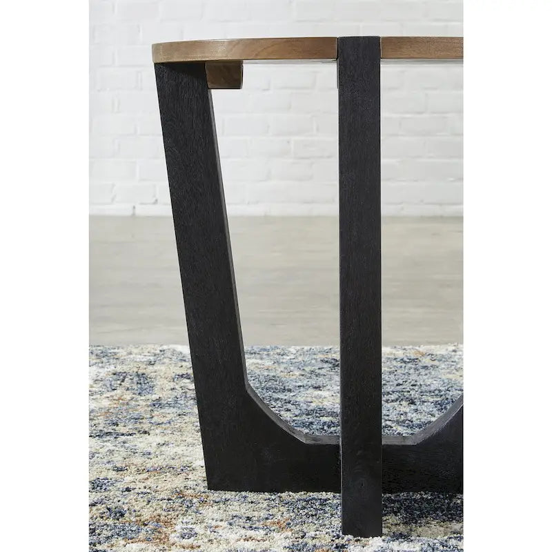 Signature Design by Ashley Hanneforth Table d'appoint marron/noir - 56 cm (L) x 56 cm (P) x 61 cm (H)
