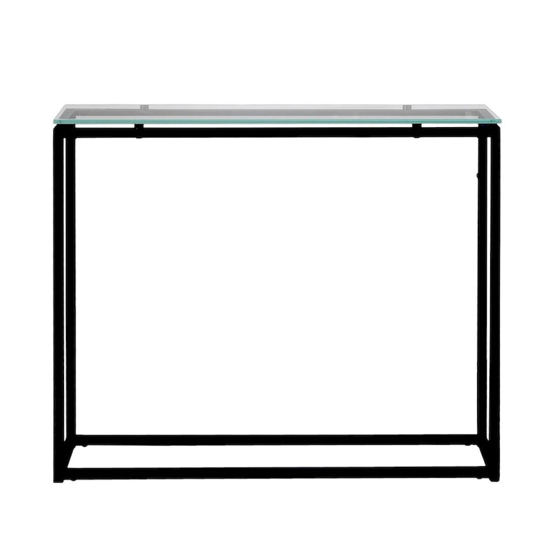 Console de table luge en verre clair et argenté HomeRoots 36