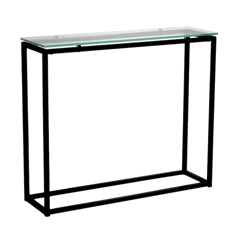 Console de table luge en verre clair et argenté HomeRoots 36