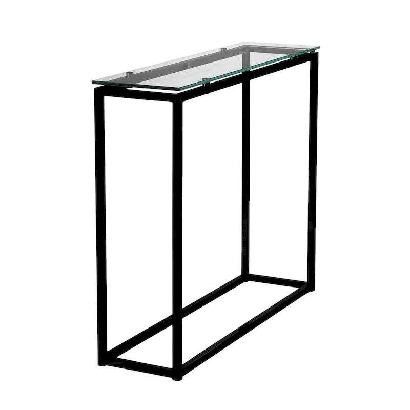 Console de table luge en verre clair et argenté HomeRoots 36