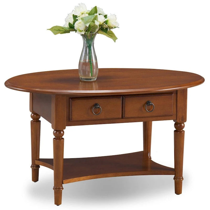 Table basse ovale avec étagère Copper Grove Churn Creek