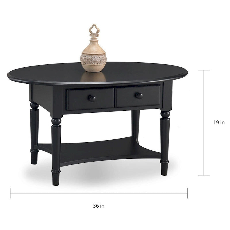 Table basse ovale avec étagère Copper Grove Churn Creek