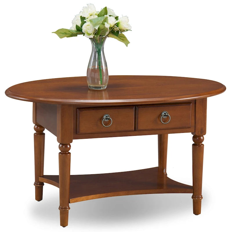 Table basse ovale avec étagère Copper Grove Churn Creek