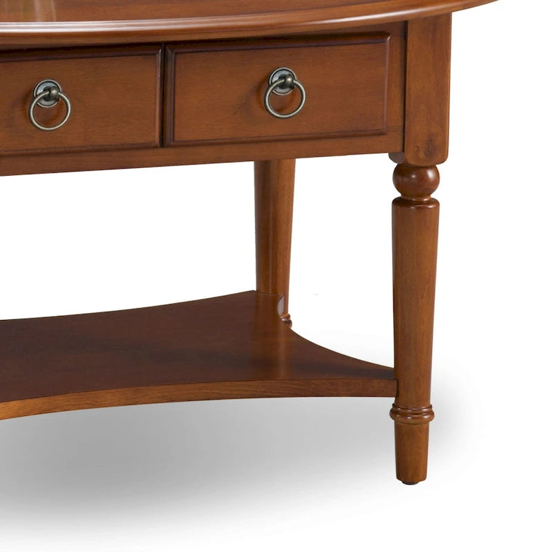 Table basse ovale avec étagère Copper Grove Churn Creek