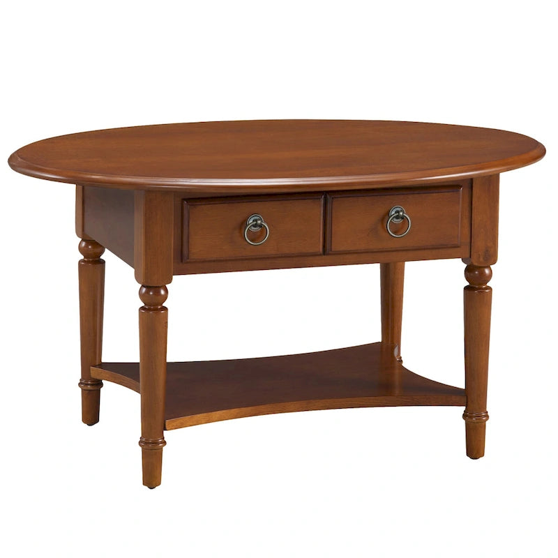 Table basse ovale avec étagère Copper Grove Churn Creek
