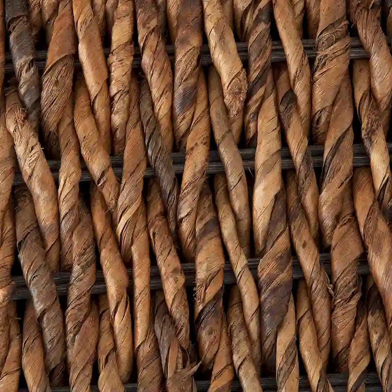 Table de rangement en abaca tressé naturel par East at Main
