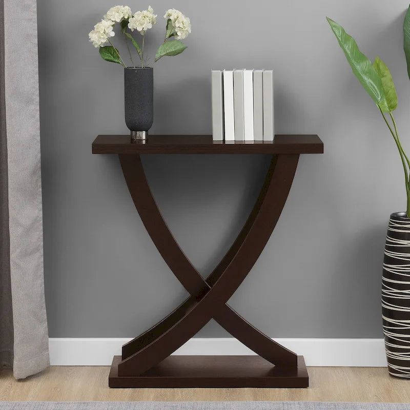 Convenience Concepts Table console Newport à croisillons