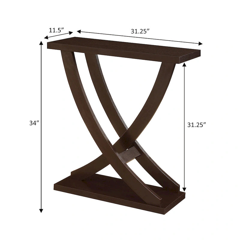 Convenience Concepts Table console Newport à croisillons