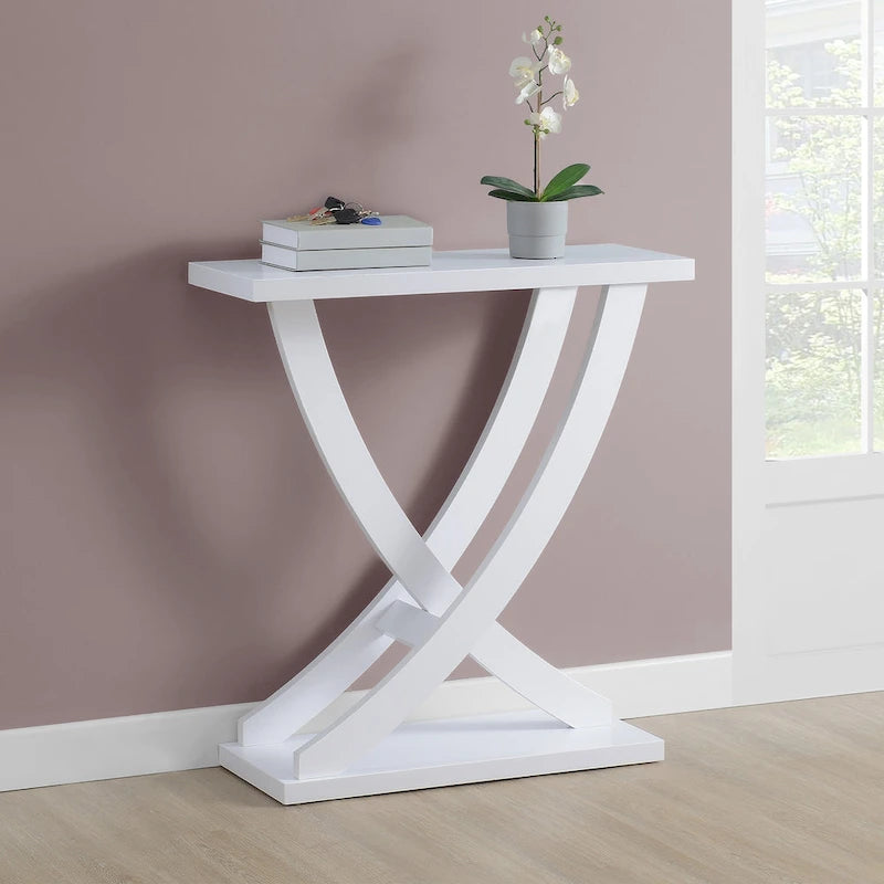 Convenience Concepts Table console Newport à croisillons