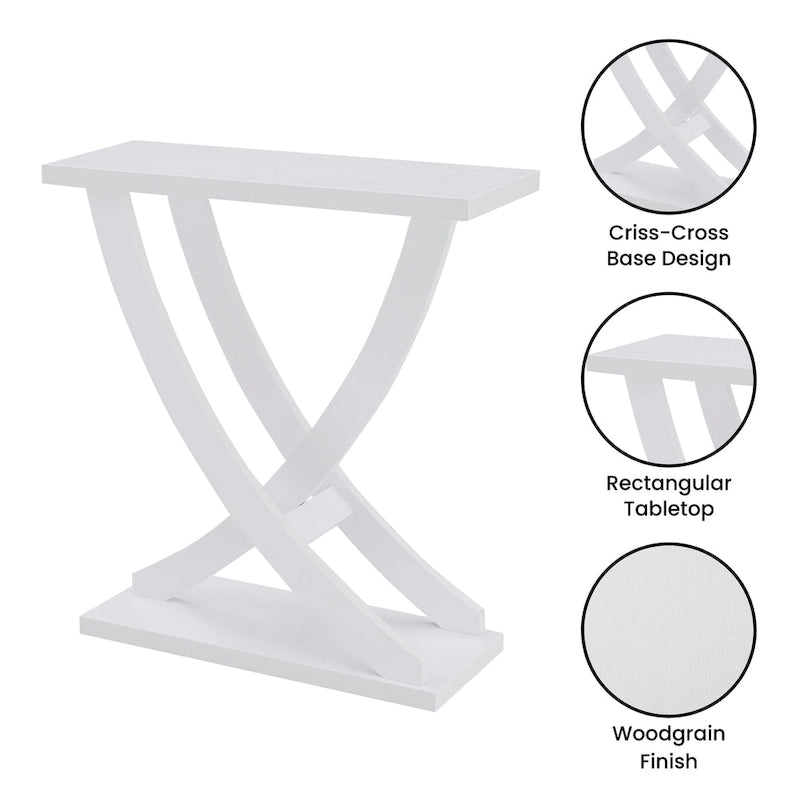 Convenience Concepts Table console Newport à croisillons