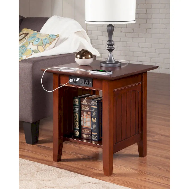 Table d'appoint AFI Nantucket avec chargeur intégré