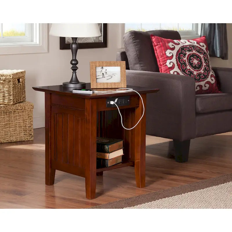 Table d'appoint AFI Nantucket avec chargeur intégré