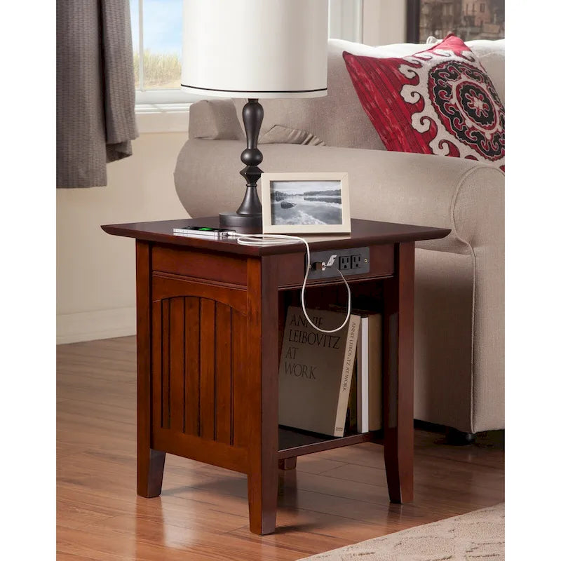 Table d'appoint AFI Nantucket avec chargeur intégré