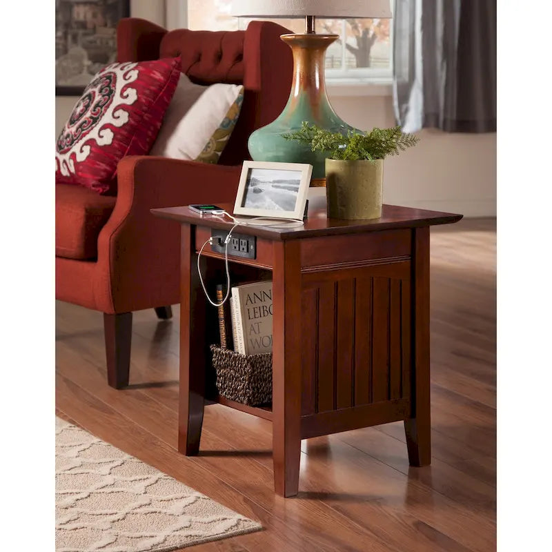 Table d'appoint AFI Nantucket avec chargeur intégré